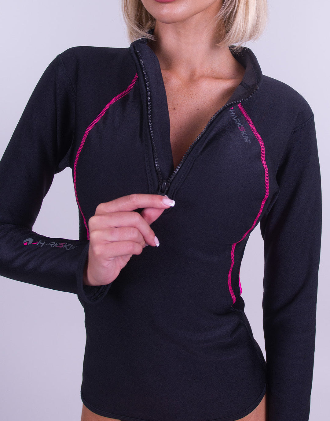 CHILLPROOF LONG SLEEVE CHEST ZIP TOP - WOMENS