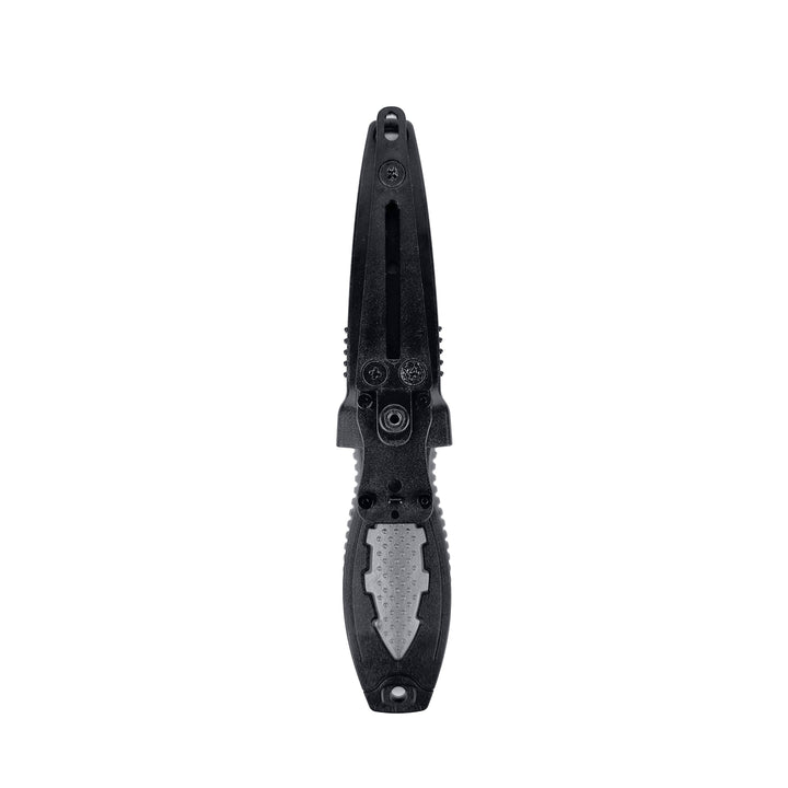 SHARKSKIN TITANIUM KNIFE SMALL WITH PRESS QUICK RELEASE LOCK SHEATH, BCD & HOSE MOUNT