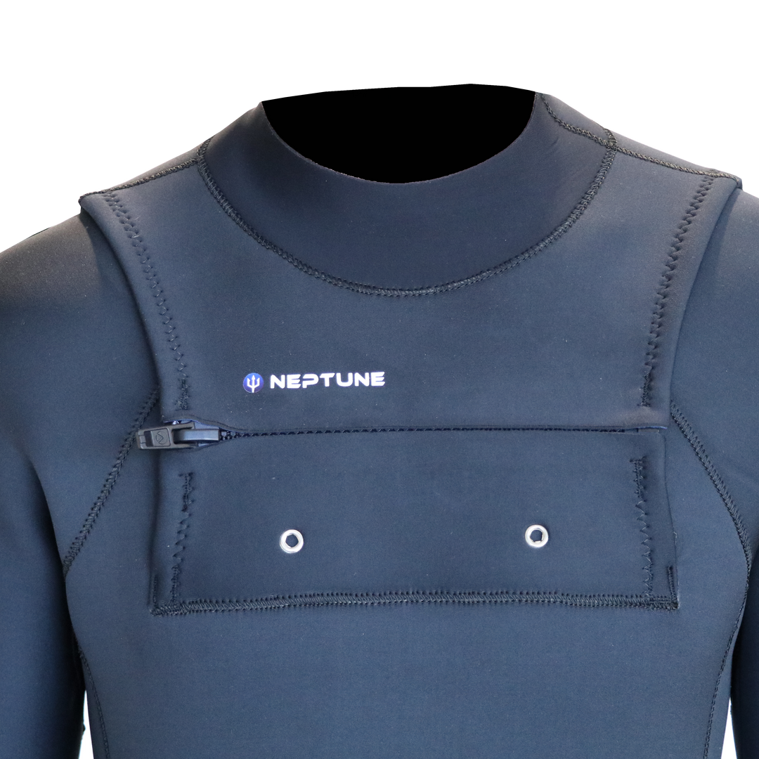 CHEST ZIP 3MM STEAMER SUIT - MENS