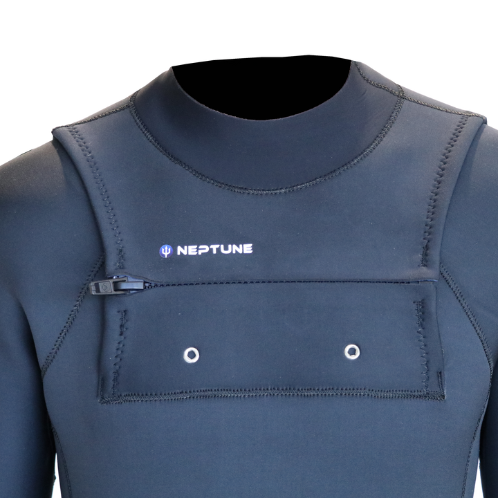 CHEST ZIP 3MM STEAMER SUIT - MENS