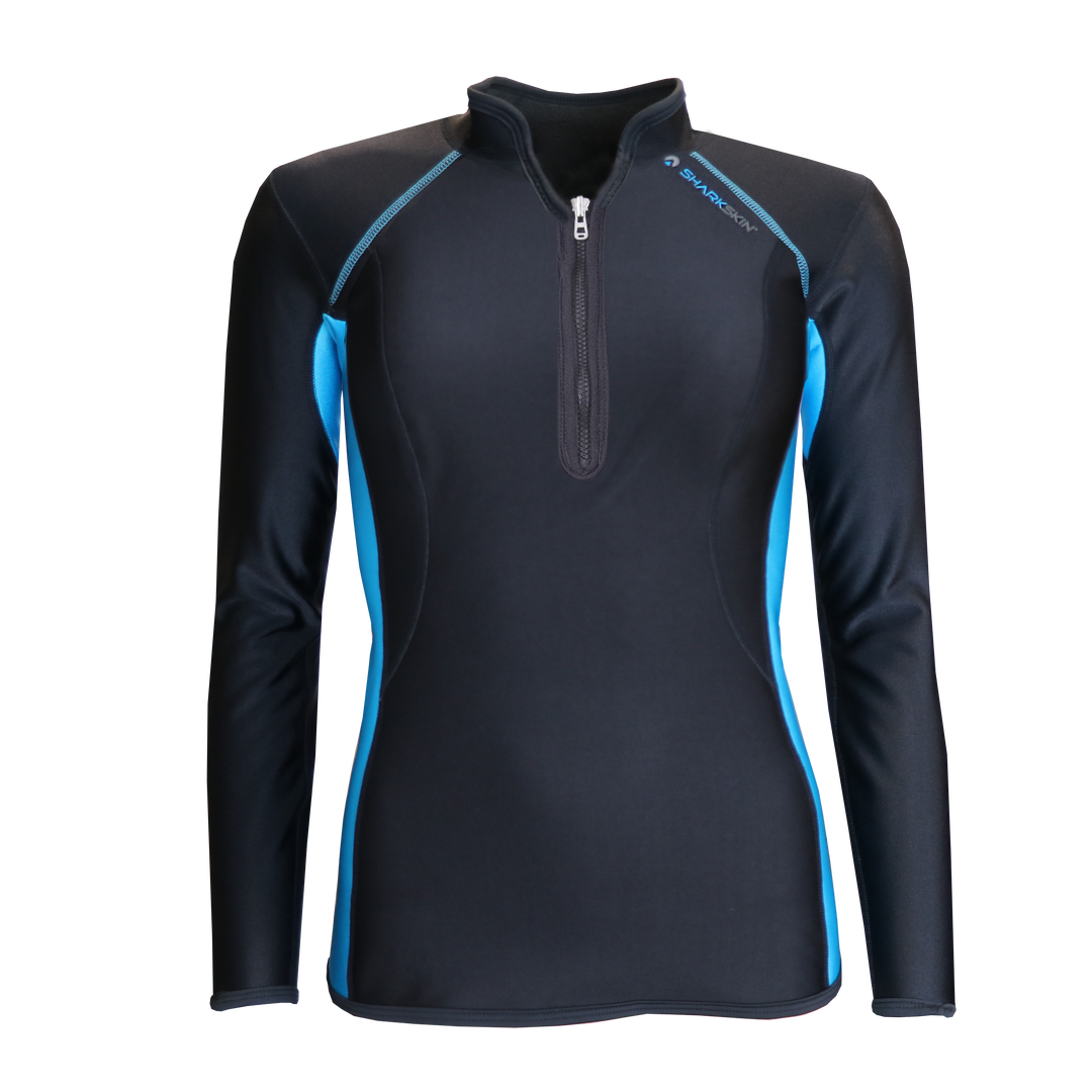 Representative photo: Chillproof Long Sleeve Chest Zip (Female) - BLACK/PINK US6
