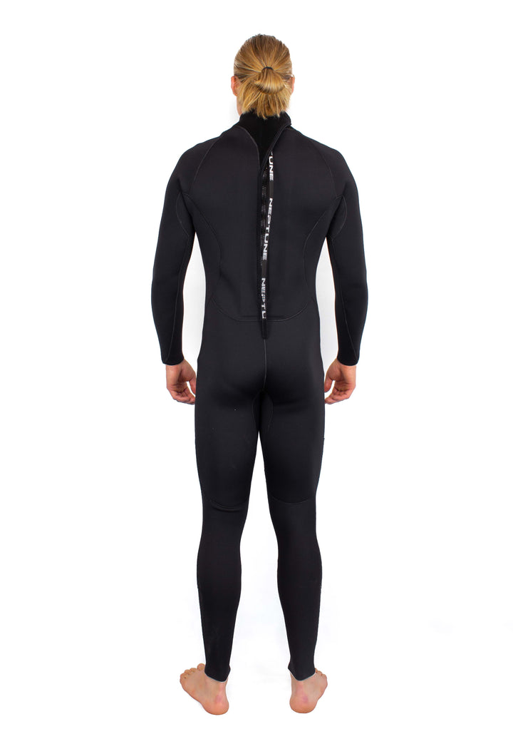 REAR ZIP BLACK 3MM STEAMER SUIT - MENS