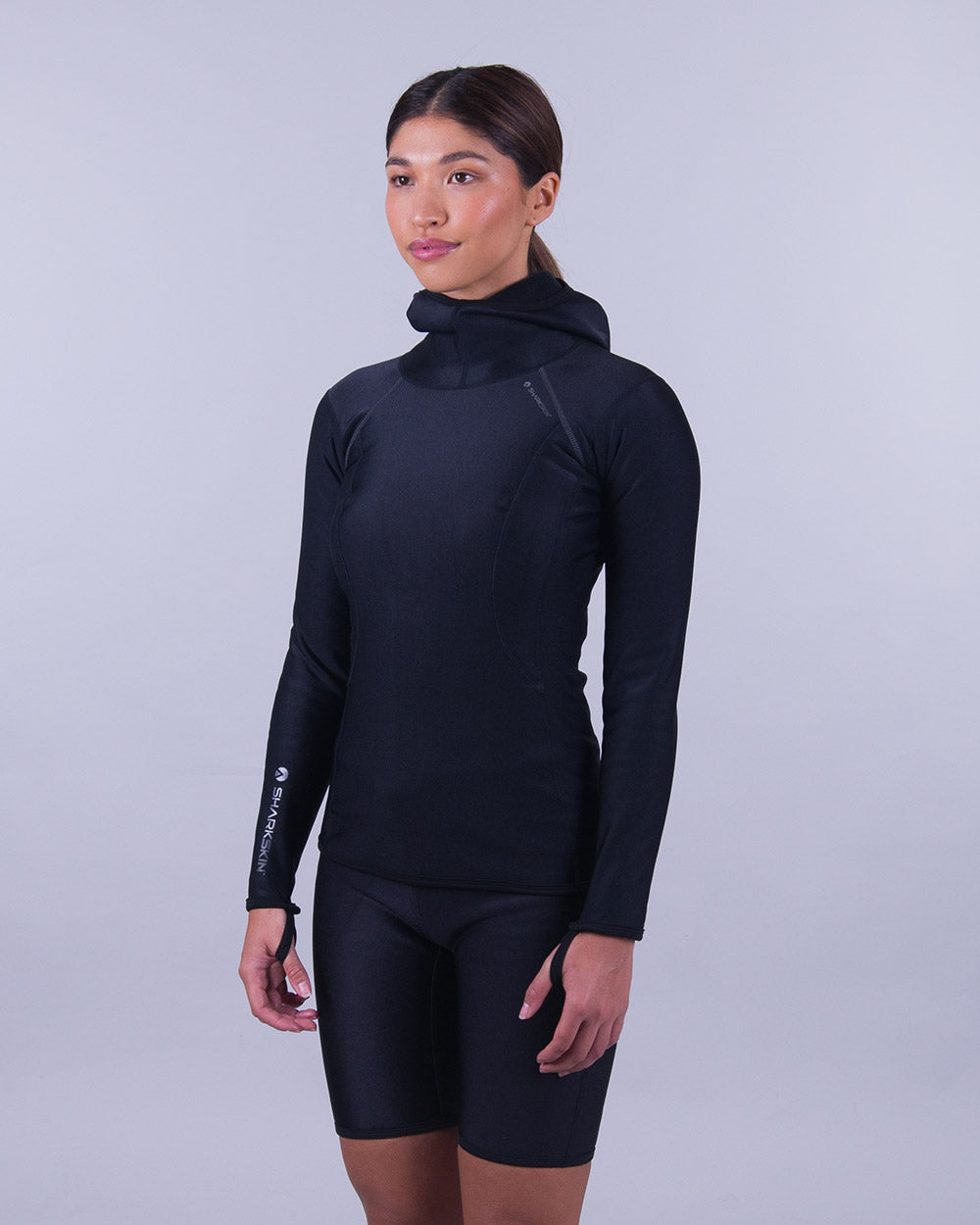 CHILLPROOF LONG SLEEVE HOODED TOP - WOMENS NEW