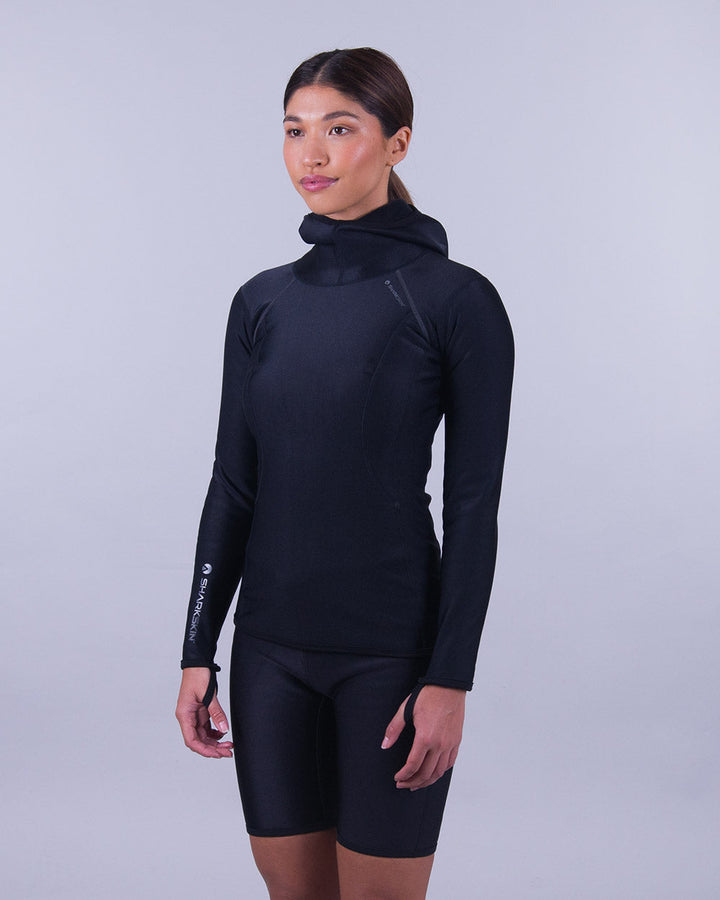 CHILLPROOF LONG SLEEVE HOODED TOP - WOMENS NEW