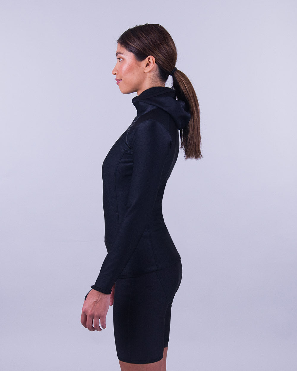 CHILLPROOF LONG SLEEVE HOODED TOP - WOMENS NEW (SECONDS)