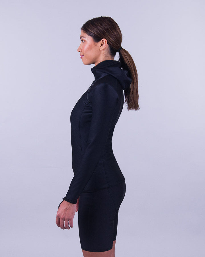 CHILLPROOF LONG SLEEVE HOODED TOP - WOMENS NEW (SECONDS)