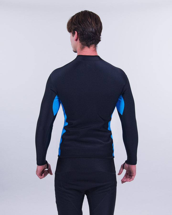 CHILLPROOF LONG SLEEVE CHEST ZIP TOP - MENS NEW