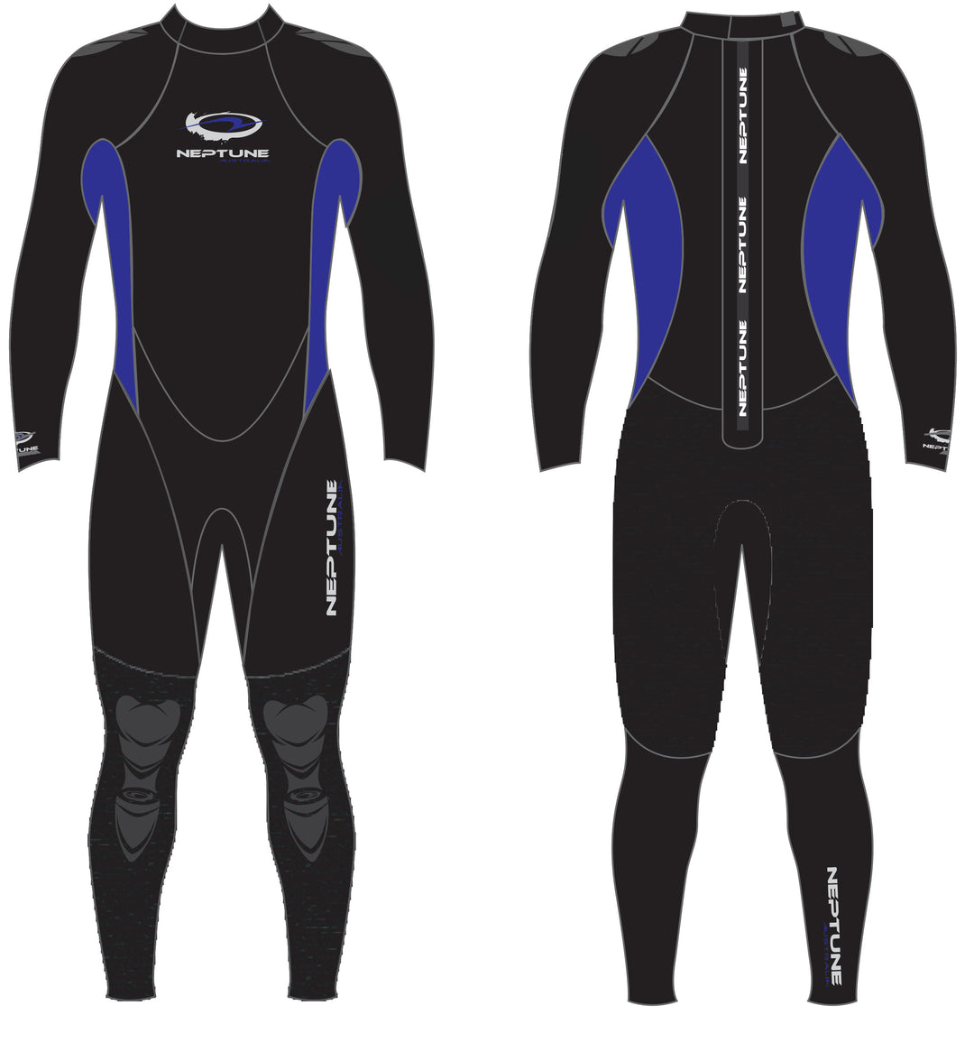 BLITZ 7/5MM MENS STEAMER BACK ZIP